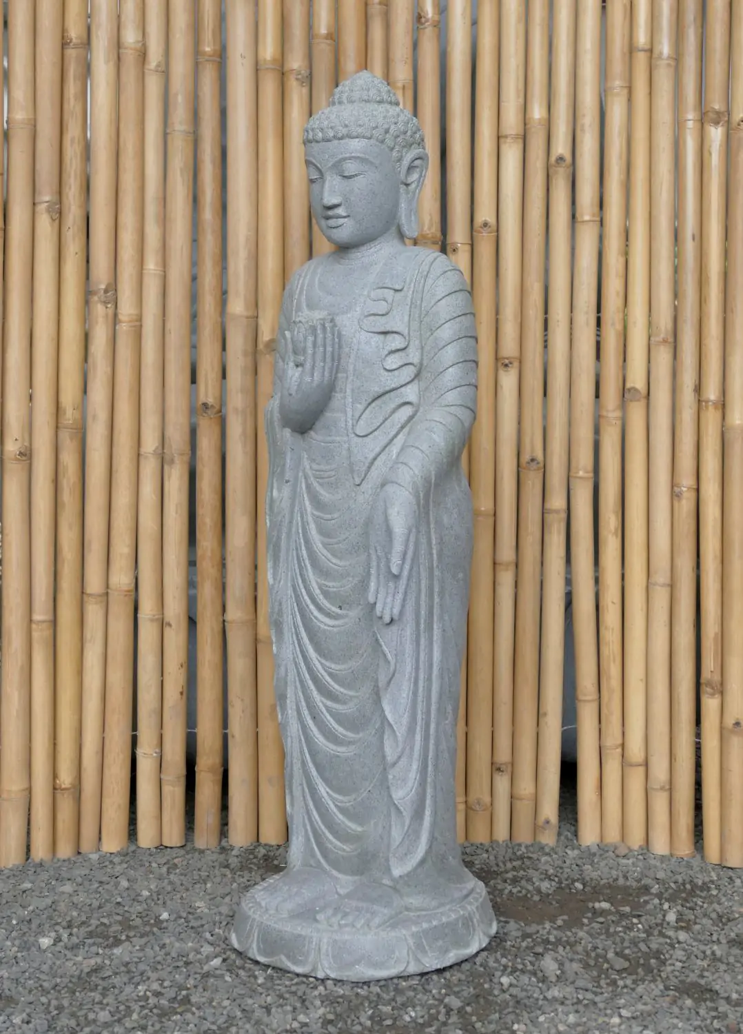  Product image 6 of the product “Standing Buddha with Lotus Flower, ca. 124 cm H ”